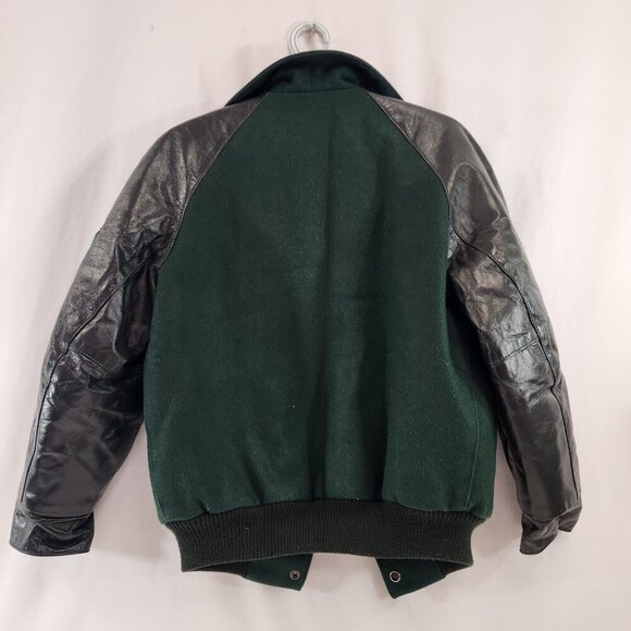 Vtg Car Club Canada Womens Bomber Jacket Packard Ocean West Leather Wool - Picture 10 of 16